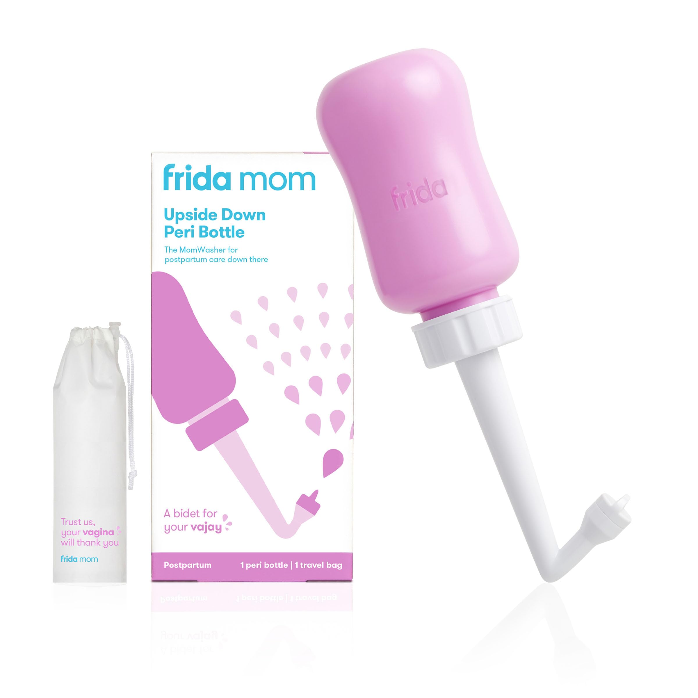 Frida Mom Upside Down Peri Bottle for Postpartum Care Portable Bidet Perineal Cleansing and Recovery for New Mom The Original Fridababy MomWasher