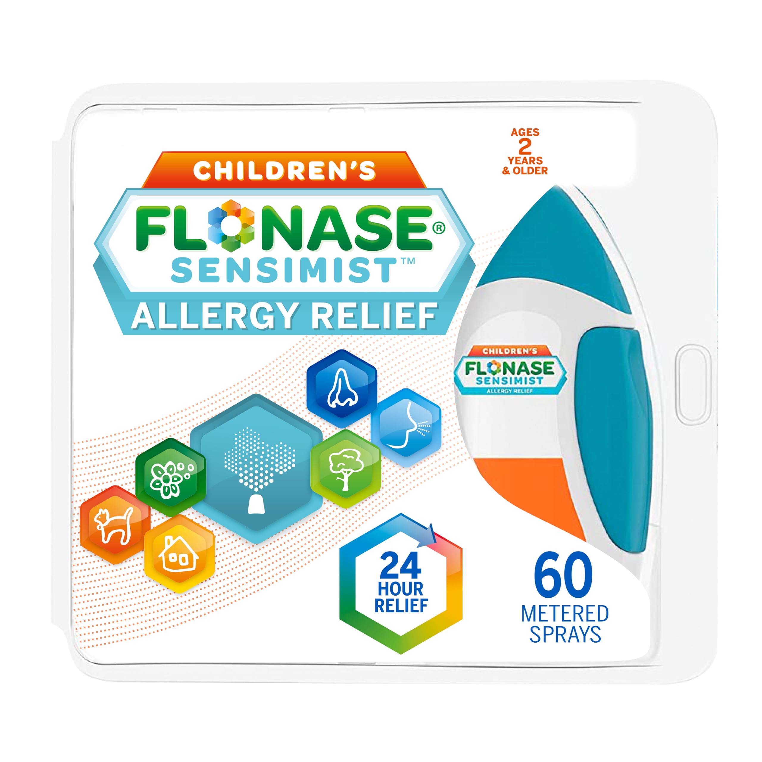 Flonase Childrens Sensimist 24hr Allergy Relief Nasal Spray Gentle Mist Scent-Free 60 sprays